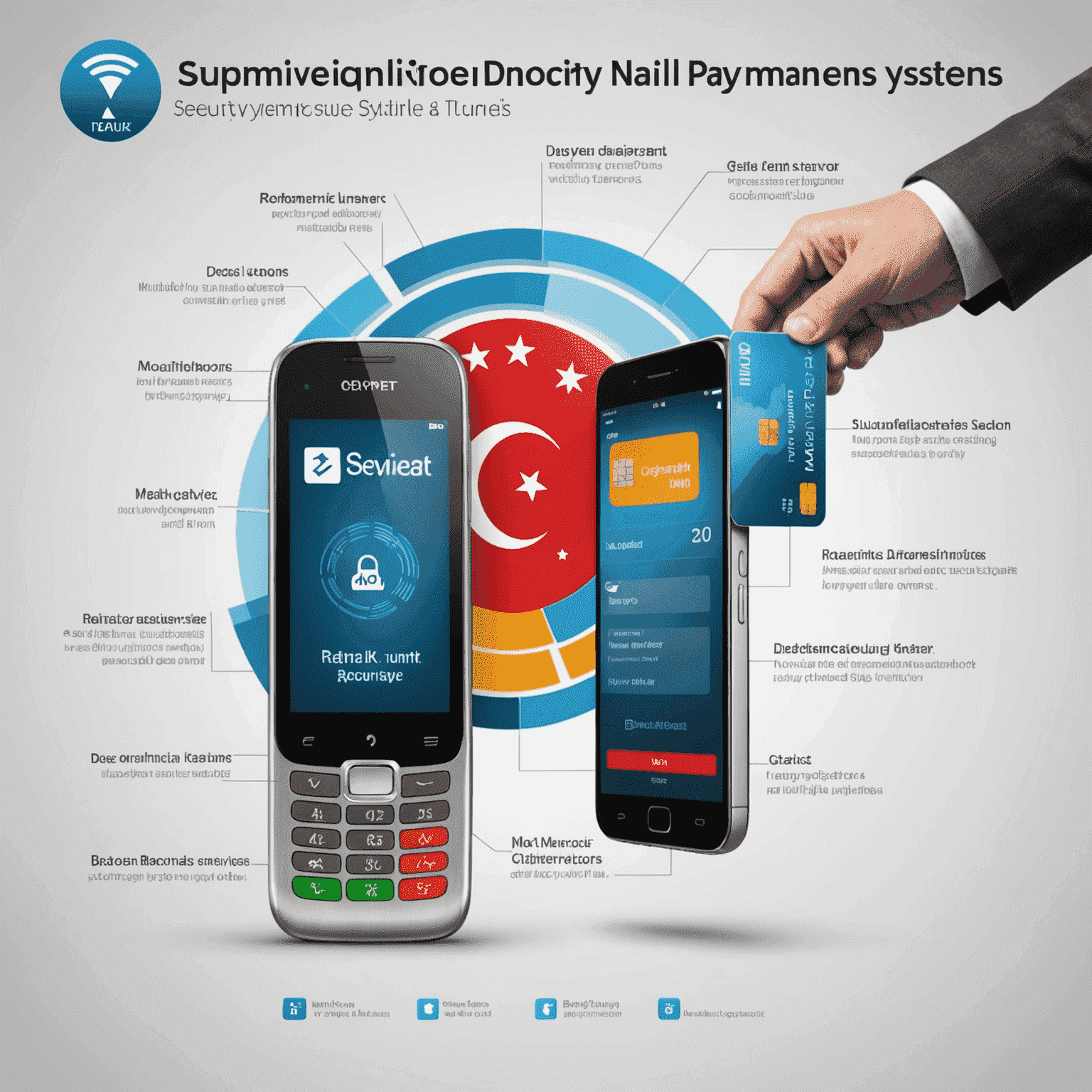 Mobil ödeme sistemlerinin güvenliğini ve Türkiye'deki kullanıcı tercihlerini gösteren bir grafik